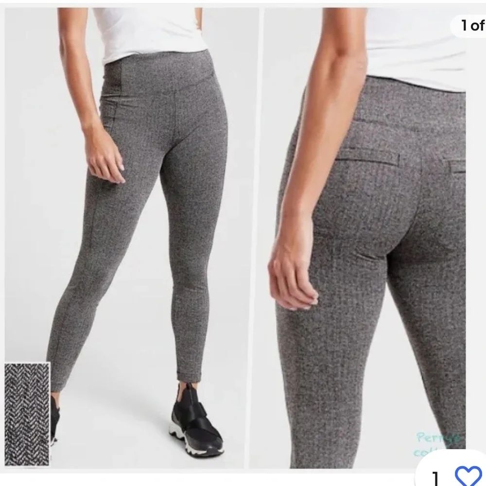 Athleta Delancey Herringbone Leggings (L) - Picture 2 of 11